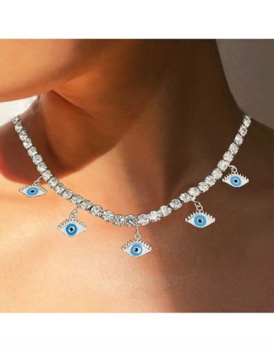 Replica  Fashion Popular Rhinestone Eye Necklace #799883 $13.00 USD for Wholesale