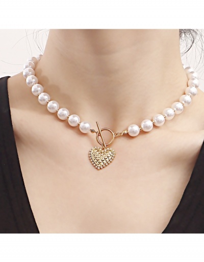  Acrylic Faux Pearl Pendant Necklace #799891 $4.51 USD, Wholesale Fashion Necklaces