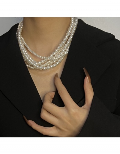 Ladies Retro Style  Faux Pearl  Layered Necklace #799892 $8.90 USD, Wholesale Fashion Necklaces