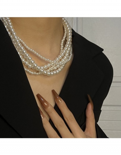 Replica Ladies Retro Style  Faux Pearl  Layered Necklace #799892 $8.90 USD for Wholesale