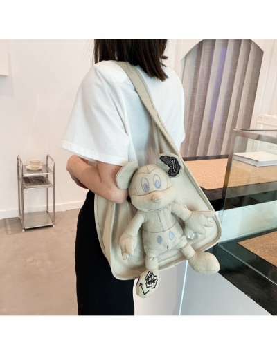 Replica Fashion Casual Design Canvas Bear Tote Bags #799893 $33.99 USD for Wholesale