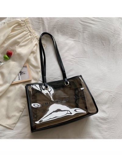  New Transparent PU One Shoulder Tote Bag #799900 $14.92 USD, Wholesale Fashion Tote Bag