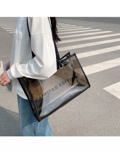 Replica  New Transparent PU One Shoulder Tote Bag #799900 $14.92 USD for Wholesale