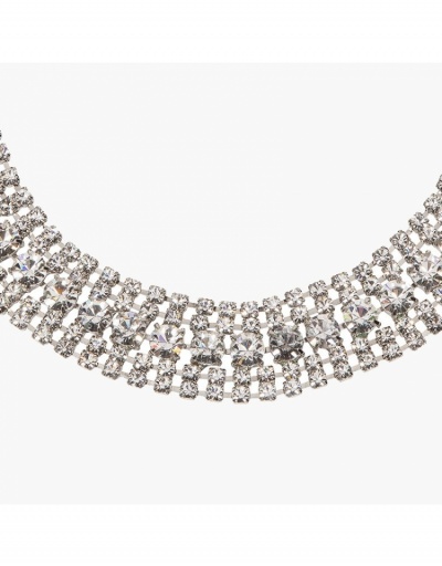 Replica  Trendy Full Rhinestone Necklace For Ladies #799910 $14.56 USD for Wholesale