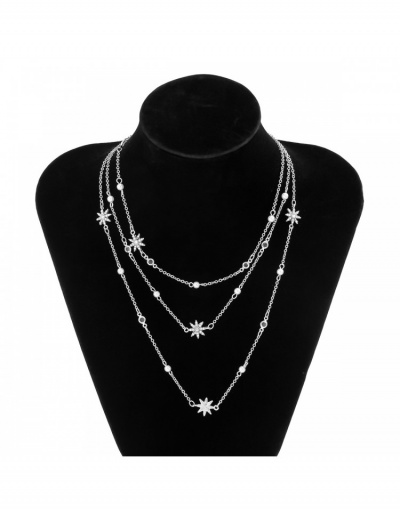 Replica Rhinestone Faux Pearl  Layered Necklace For Women #799919 $8.14 USD for Wholesale