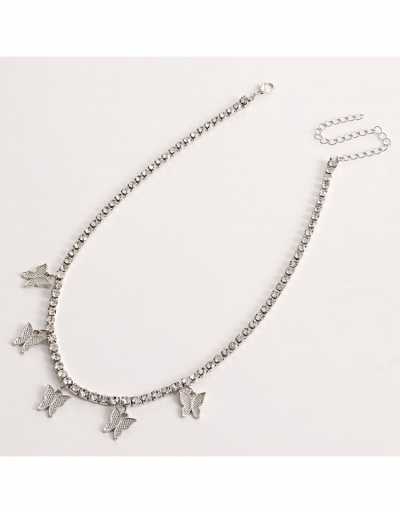 Replica Ladies Rhinestone Butterfly Pendant Necklace #799938 $4.94 USD for Wholesale