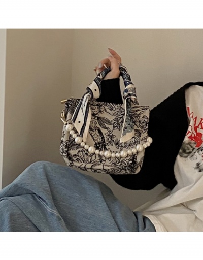 Replica  Fashion Faux Pearl Printing Women's Tote Bag #799941 $21.25 USD for Wholesale