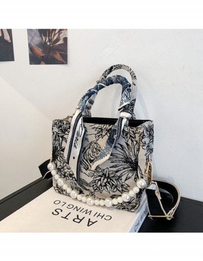 Replica  Fashion Faux Pearl Printing Women's Tote Bag #799941 $21.25 USD for Wholesale