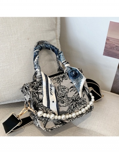 Replica  Fashion Faux Pearl Printing Women's Tote Bag #799941 $21.25 USD for Wholesale