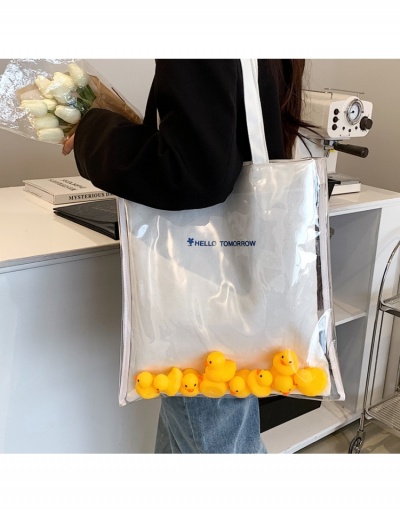 Replica  Fashion PVC Transparent Duck Tote Bag #799949 $23.07 USD for Wholesale