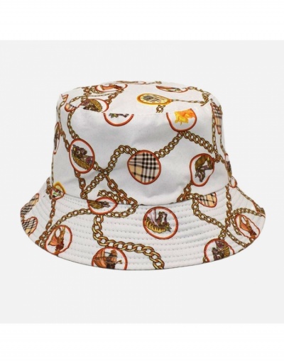  Chain Printing Travel Sunscreen Fisherman Hat #799950 $9.34 USD, Wholesale Fashion Hats