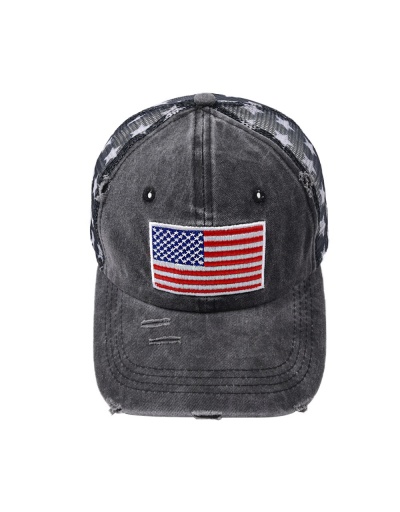 Replica  American Flag Pattern Ripped Patchwork  Baseball Cap #799959 $9.75 USD for Wholesale