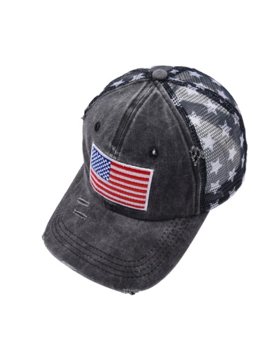 Replica  American Flag Pattern Ripped Patchwork  Baseball Cap #799959 $9.75 USD for Wholesale