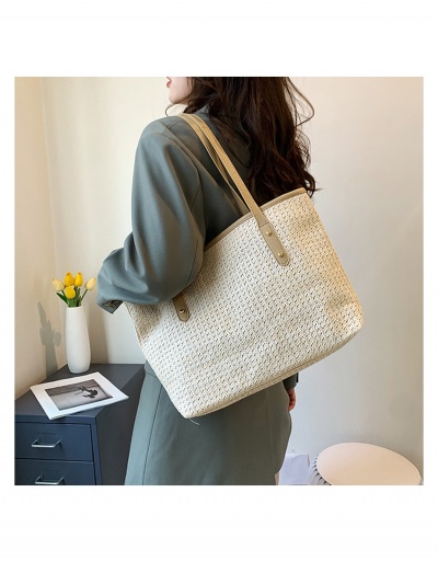 Replica Travel Straw Contrast Color  Lager Tote Bags #799966 $9.34 USD for Wholesale