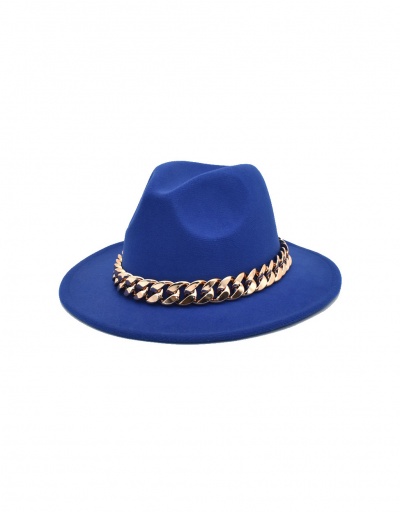 Replica Fall Unisex Chain Felt Fedora Hat #799967 $13.23 USD for Wholesale