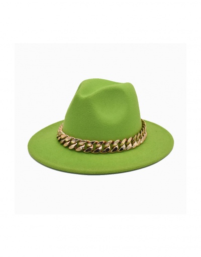 Replica Fall Unisex Chain Felt Fedora Hat #799967 $13.23 USD for Wholesale