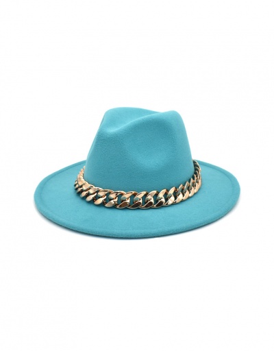 Replica Fall Unisex Chain Felt Fedora Hat #799967 $13.23 USD for Wholesale