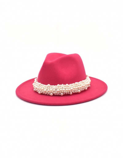 Faux-Pearl Easy Matching Fedora Hat #799969 $15.21 USD, Wholesale Fashion Hats