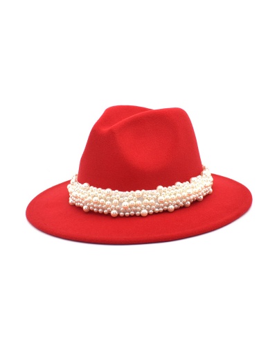 Replica Faux-Pearl Easy Matching Fedora Hat #799969 $15.21 USD for Wholesale