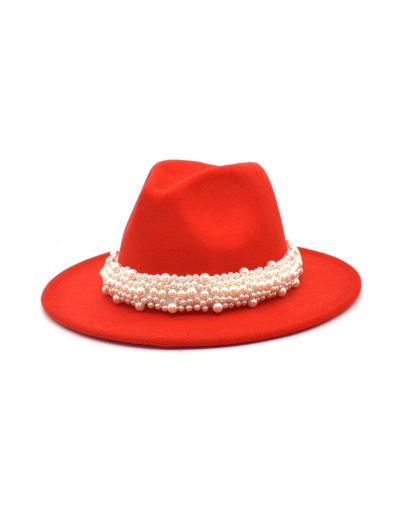 Replica Faux-Pearl Easy Matching Fedora Hat #799969 $15.21 USD for Wholesale