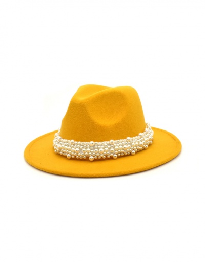 Replica Faux-Pearl Easy Matching Fedora Hat #799969 $15.21 USD for Wholesale