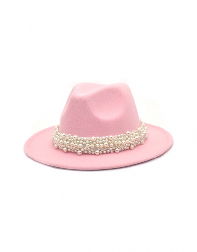 Replica Faux-Pearl Easy Matching Fedora Hat #799969 $15.21 USD for Wholesale