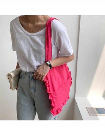 Replica  Casual Pure Color Ruffled Ruffled Nylon Tote Bags #799972 $26.53 USD for Wholesale