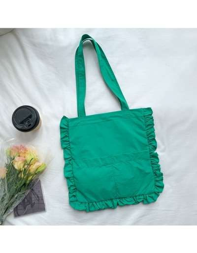 Replica  Casual Pure Color Ruffled Ruffled Nylon Tote Bags #799972 $26.53 USD for Wholesale