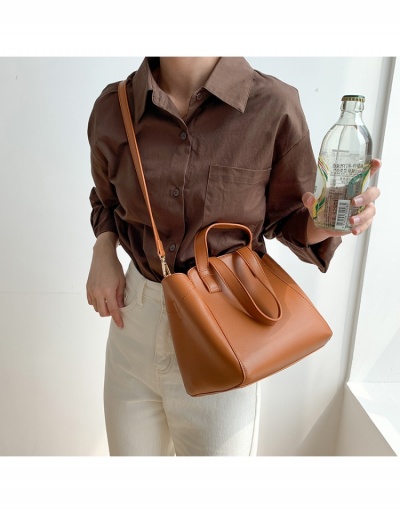 Replica  PU One Shoulder Pure Color Large Capacity Women's Bag #799985 $34.94 USD for Wholesale