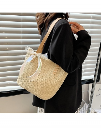 Replica Straw Weave Bow Patchwork One Shoulder Tote Bags #799992 $9.59 USD for Wholesale