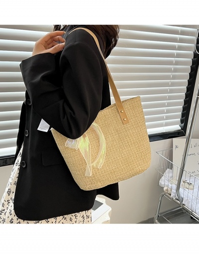 Replica Straw Weave Bow Patchwork One Shoulder Tote Bags #799992 $9.59 USD for Wholesale