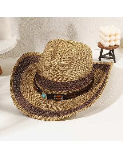 Replica  Summer Straw Western Cowboy Hats #800003 $15.50 USD for Wholesale