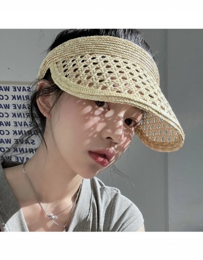 Beach Solid Straw  Hollow Out Sun Hats #800007 $15.80 USD, Wholesale Fashion Hats