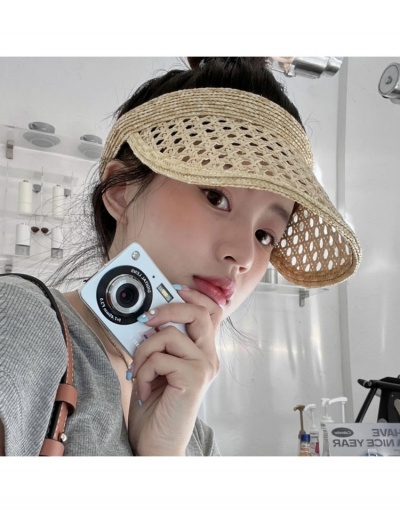 Replica Beach Solid Straw  Hollow Out Sun Hats #800007 $15.80 USD for Wholesale