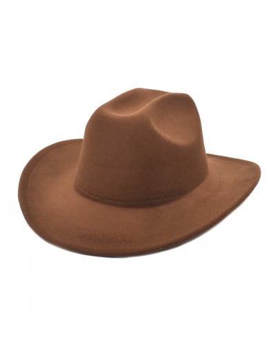 Replica  Western Cowboy Pure Color Hat For Women #800020 $11.84 USD for Wholesale