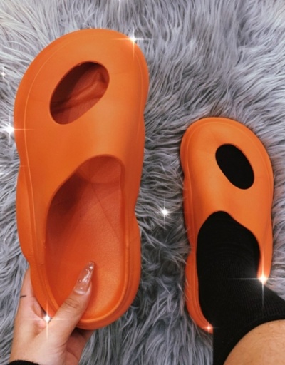  PVC Hollowed Out Pure Color Summer Slippers #800027 $11.15 USD, Wholesale Fashion Slippers