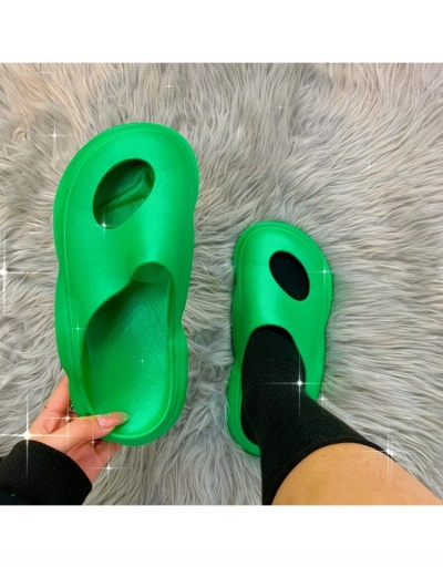 Replica  PVC Hollowed Out Pure Color Summer Slippers #800027 $11.15 USD for Wholesale