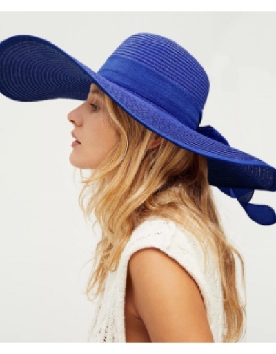  Summer Bow Casual Sunscreen Hat For Women #800029 $11.10 USD, Wholesale Fashion Hats