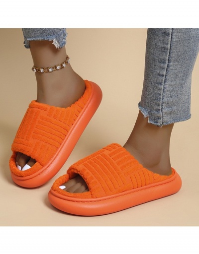 Casual Home Round Toe Cotton Shoes For Women #800033 $21.65 USD, Wholesale Fashion Slippers