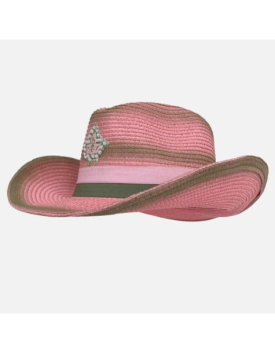 Replica  Sweety Style Weave Colorblock Sunscreen Hat #800034 $12.29 USD for Wholesale