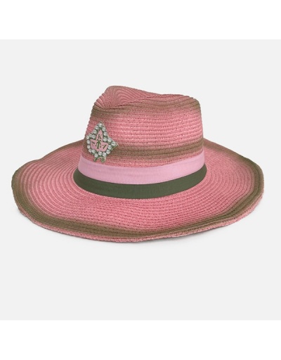 Replica  Sweety Style Weave Colorblock Sunscreen Hat #800034 $12.29 USD for Wholesale