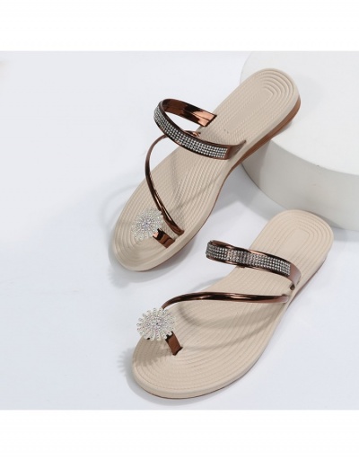 Replica Beach Rhinestone  One Toe Sandals For Women #800035 $15.15 USD for Wholesale