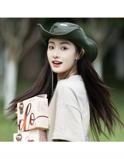 Replica  Fashion Pure Color Letter Women's Fishing Hat #800043 $13.33 USD for Wholesale