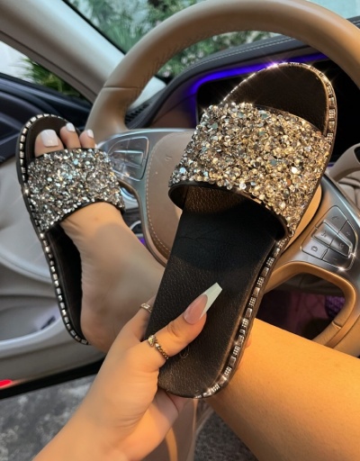  Fashion PVC Rhinestone Dots Women's Slipper #800044 $14.10 USD, Wholesale Fashion Slippers