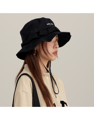 Replica  Letter Embroidery Sunscreen Japanese Fisherman's Hat #800047 $16.36 USD for Wholesale