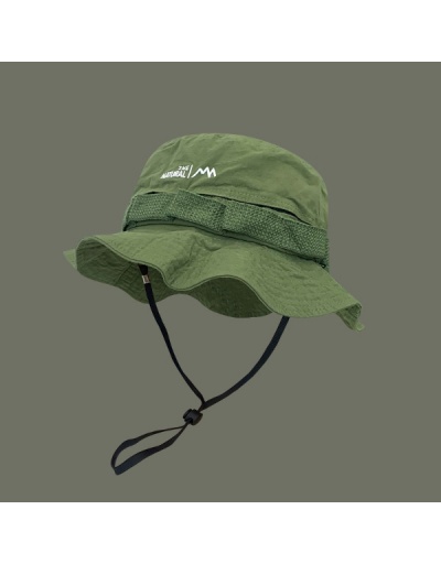 Replica  Letter Embroidery Sunscreen Japanese Fisherman's Hat #800047 $16.36 USD for Wholesale