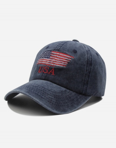  American Flag Embroidery Patchwork Unisex  Baseball Cap #800054 $9.41 USD, Wholesale Fashion Hats