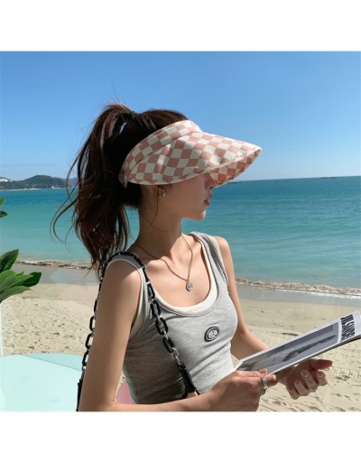 Replica Women Summer Plaid Sunscreen Hats  #800056 $10.33 USD for Wholesale