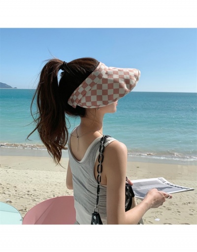 Replica Women Summer Plaid Sunscreen Hats  #800056 $10.33 USD for Wholesale