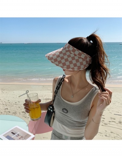 Replica Women Summer Plaid Sunscreen Hats  #800056 $10.33 USD for Wholesale